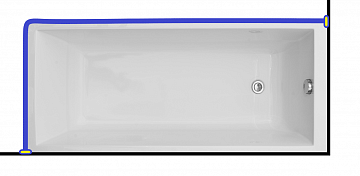 Карниз для ванны Akrilan  rio hedionda  170x70