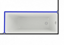 Карниз для ванны Aquatek  Mia  150x70
